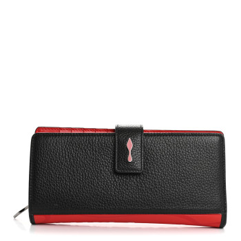 CHRISTIAN LOUBOUTIN Calfskin Paloma Wallet Black