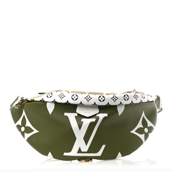 LOUIS VUITTON Monogram Giant Bumbag Kaki Beige