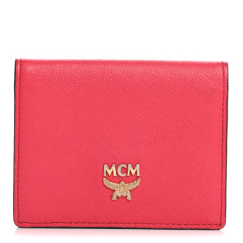 MCM Saffiano Wallet Pink Orange