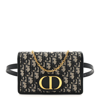 CHRISTIAN DIOR Oblique 30 Montaigne 2-In-1 Pouch Blue