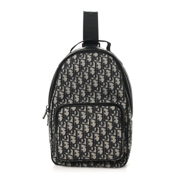 CHRISTIAN DIOR Oblique Mini Rider Backpack Black