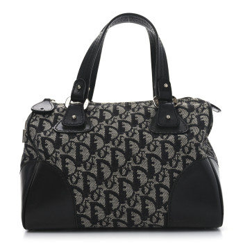 CHRISTIAN DIOR Monogram Boston Navy