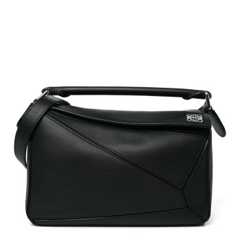 LOEWE Calfskin Small Puzzle Bag Black