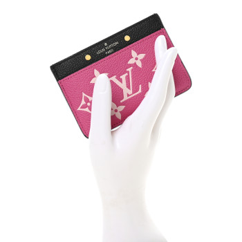 LOUIS VUITTON Empreinte Spring In The City Card Holder Black White Pink