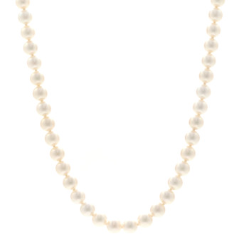 MIKIMOTO 18K Yellow Gold Akoya Cultured Pearl 7-7.5mm Strand Necklace