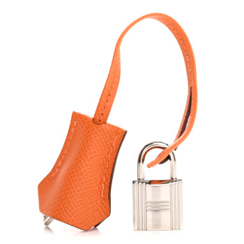 HERMES Epsom Key Clochette Set Orange