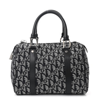 CHRISTIAN DIOR Monogram Boston Black