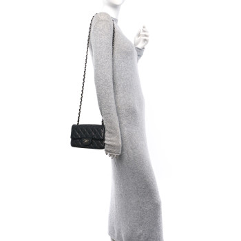CHANEL Caviar Quilted Mini Rectangular Flap Black