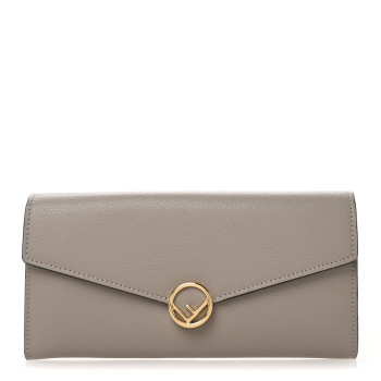 FENDI Vitello Cruise F is Fendi Continental Envelope Wallet Tortora
