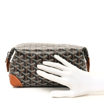 GOYARD Goyardine Boeing 25 Trousse de Toilette Black Gold