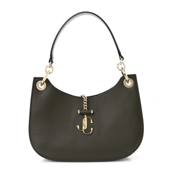 JIMMY CHOO Calfskin Varenne Small Hobo Green