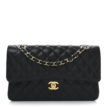 CHANEL Caviar Quilted Medium Double Flap Black