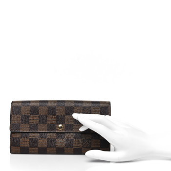 LOUIS VUITTON Damier Ebene Sarah Wallet