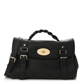 MULBERRY Heavy Grain Medium Alexa Black