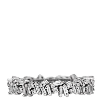 SUZANNE KALAN 18K White Gold Classic Icon Eternity Band Ring 56 7.5
