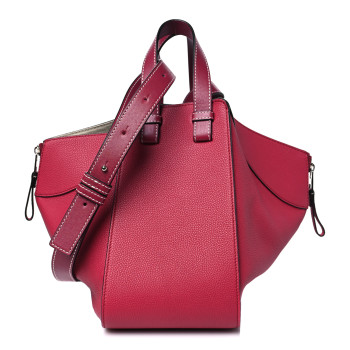 LOEWE Grained Calfskin Small Hammock Shoulder Bag Raspberry