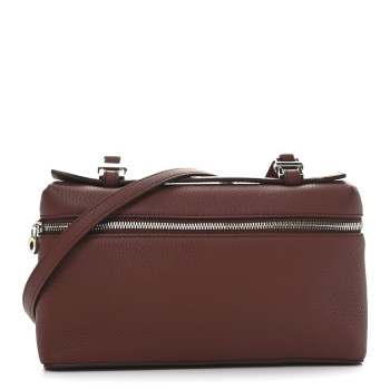 LORO PIANA Grained Calfskin L19 Extra Pocket Pouch Kummel