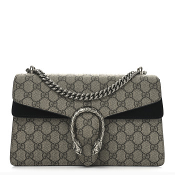 GUCCI GG Supreme Monogram Small Dionysus Shoulder Bag Black