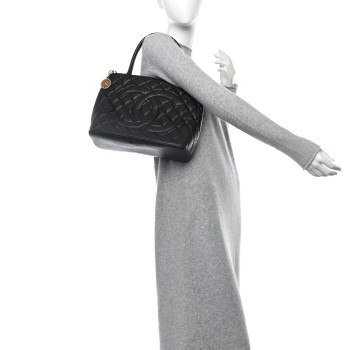 CHANEL Caviar Quilted Medallion Tote Black
