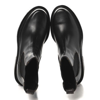 LOUIS VUITTON Calfskin Monogram Beaubourg Ankle Boots 38.5 Black
