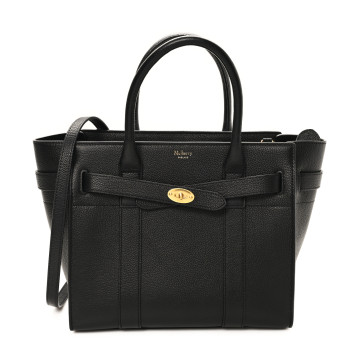 MULBERRY Classic Grain Small Bayswater Zip Tote Black