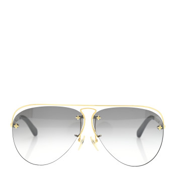 LOUIS VUITTON Grease Mask Sunglasses Z1045W Gold