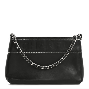 CHANEL Lambskin Lax Pochette Black