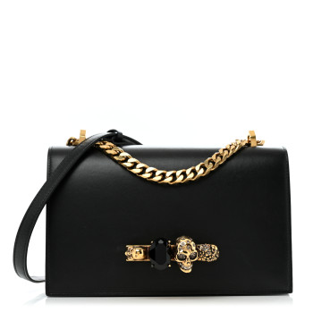 ALEXANDER MCQUEEN Calfskin Knuckle Crossbody Black