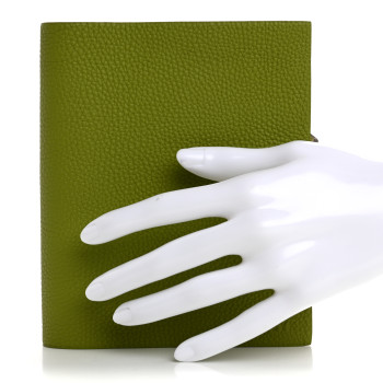 HERMES Togo Ulysse PM Notebook Cover Vert Anis