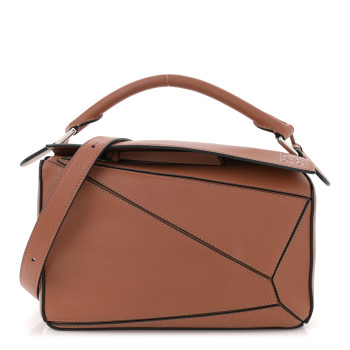 LOEWE Calfskin Small Puzzle Bag Tan