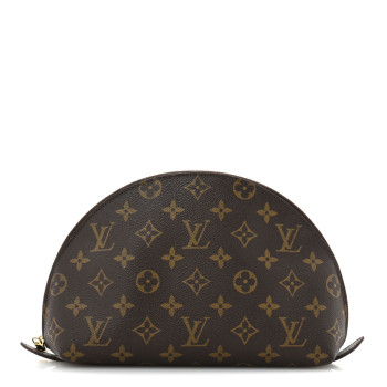 LOUIS VUITTON Monogram Trousse Demi Ronde