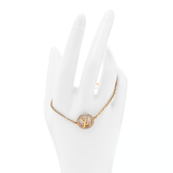 LOUIS VUITTON Metal Crystal Louise By Night Bracelet Gold