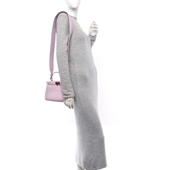 FENDI Nappa Apolo XS Peekaboo Iconic Satchel Anemone