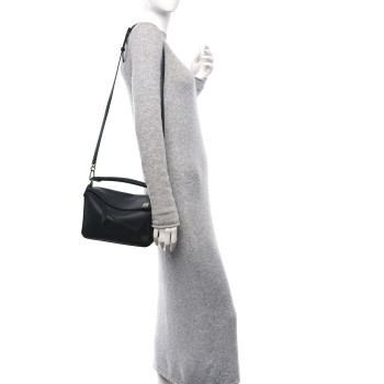 LOEWE Calfskin Small Puzzle Bag Black