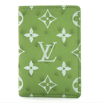 LOUIS VUITTON Monogram Ostrich Pocket Organizer Leaf