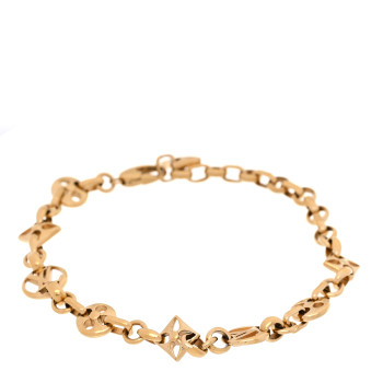 LOUIS VUITTON Metal Crazy In Lock Bracelet Gold