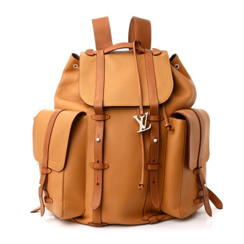LOUIS VUITTON Cuir Origine Christopher Backpack GM Brown