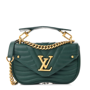LOUIS VUITTON Calfskin New Wave Chain PM Emerald