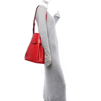LOUIS VUITTON Epi Sac D'Epaule GM Castillan Red