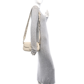 MARC JACOBS Calfskin The Clover Shoulder Bag Cloud White