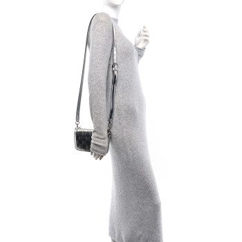 GUCCI Guccissima Mirror Effect Mini Crossbody Silver Sphinx