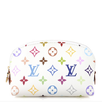 LOUIS VUITTON LV X TM Monogram Multicolor Cosmetic Pouch PM White