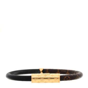 LOUIS VUITTON Monogram Daily Confidential Bracelet 17 Black