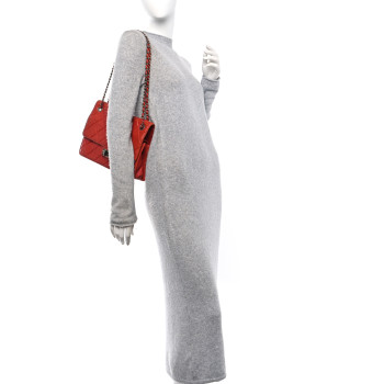 CHANEL Washed Lambskin Jumbo Take Away Flap Red