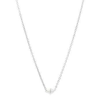 TIFFANY Sterling Silver Barrel Pendant Necklace