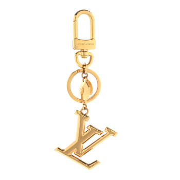 LOUIS VUITTON LV Facettes Bag Charm Key Holder Gold