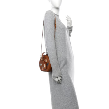LOUIS VUITTON Calfskin Catogram Petite Boite Chapeau Tan