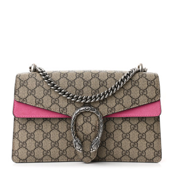 GUCCI GG Supreme Monogram Small Dionysus Shoulder Bag Pink