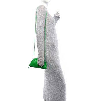 BOTTEGA VENETA Nappa Intrecciato The Mini Pouch Clutch Parakeet
