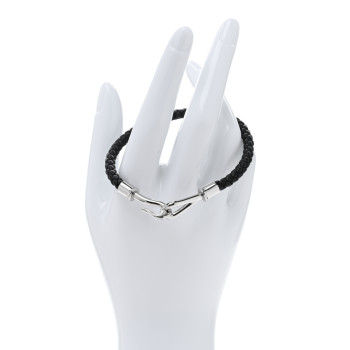 HERMES Swift Jumbo Hook Bracelet T3 Black